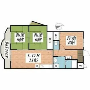 モンテヴィラ【102号室】の間取り