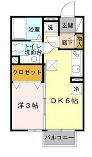 サンクレール志紀【1階】の間取り