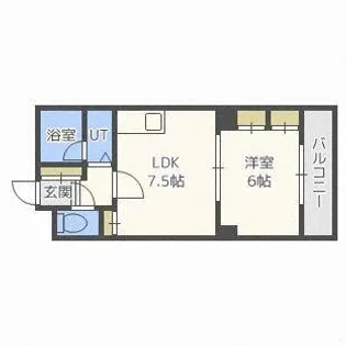 メニーズコート麻生中央(旧大王ビル)【4階】の間取り