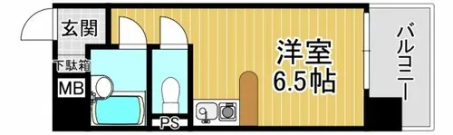ふぁみーゆ永代町【413号室】の間取り