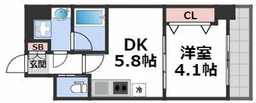 スプランディッド安土町【14階】の間取り