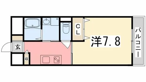 インタービレッジ土山【505号室】の間取り