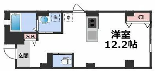 エムズ谷六【1階】の間取り
