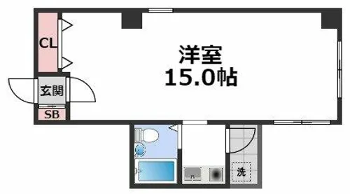 エクシード瓦町【6階】の間取り