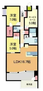 レジェイド西宮北口【106号室】の間取り