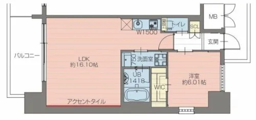 プレジオ梅田【2階】の間取り
