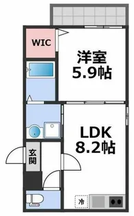 フジパレス稲田本町【1階】の間取り