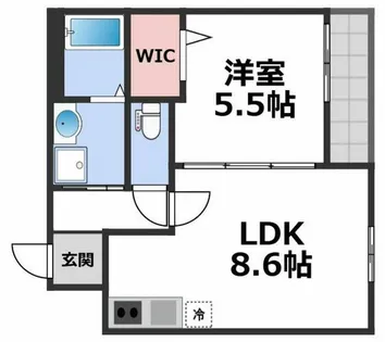 フジパレス稲田本町【1階】の間取り