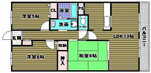 エイチツーオー長野【1階】の間取り
