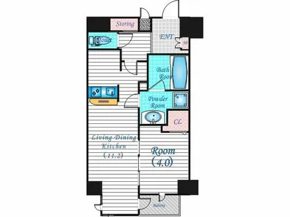 プロシード釣鐘【5階】の間取り
