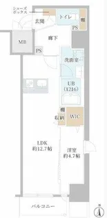 DAIYA STORK 阿波座【13階】の間取り