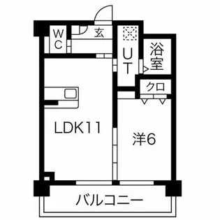 HKT PARK【203号室】の間取り
