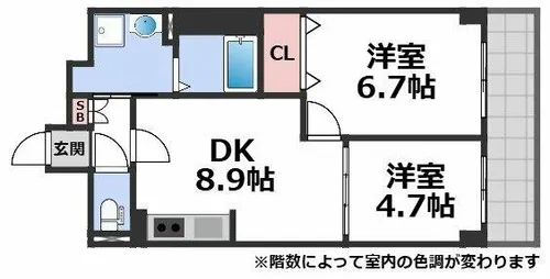 リアライズ今里南【9階】の間取り