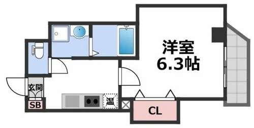 みおつくし京橋【8階】の間取り