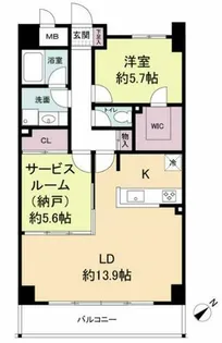 レジディア玉造【11階】の間取り