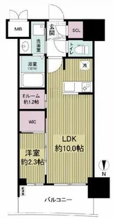セレニテ本町東リアン【2階】の間取り