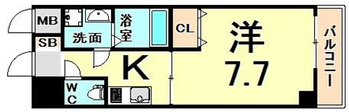 CROUD尼崎【9階】の間取り