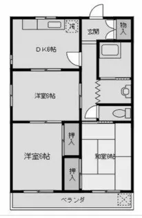 コープ宮後1707号室【1707号室】の間取り