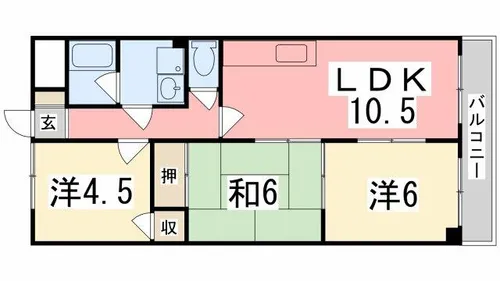 ルナメゾンASAMI【3階】の間取り