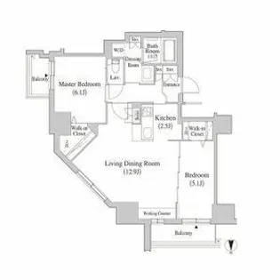 Fリミテッド北広島【5階】の間取り