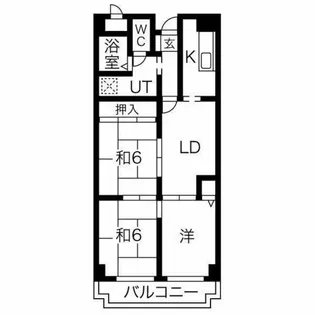 アバハイム西村【4階】の間取り