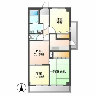 スイートプラザ白壁【3階】の間取り