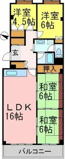 香枦園グリーンコーポ【1階】の間取り