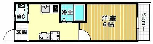 大阪府羽曳野市恵我之荘6丁目【テラスハウス】の間取り