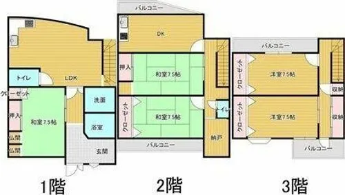 大阪府大阪市北区山崎町【一戸建】の間取り