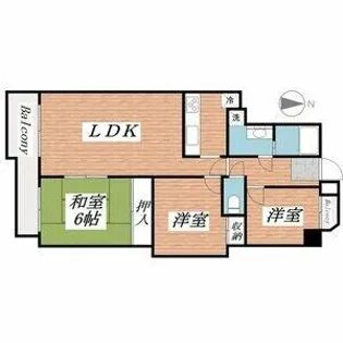 ベルトピア西明石Ⅲ【303号室】の間取り
