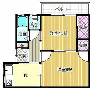 仲澤コーポ【205号室】の間取り