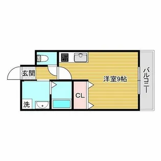 ブルーメ芦屋【302号室】の間取り