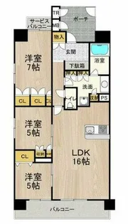 フロンティアタワー日本橋【6階】の間取り