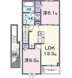 サクラ・コート阿成【2階】の間取り