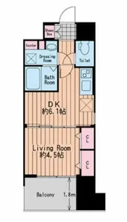 エス・キュート梅田中崎町【5階】の間取り