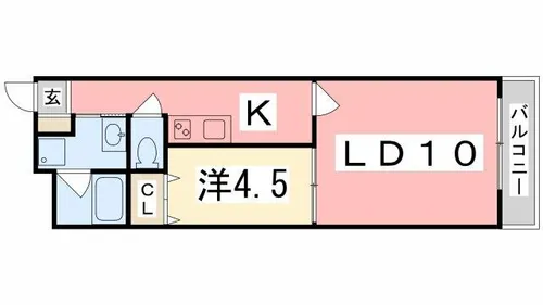 キャスティーヨ山野井【203号室】の間取り