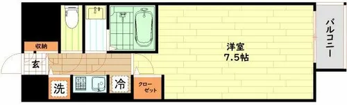 大阪府大阪市浪速区元町2丁目【マンション】の間取り