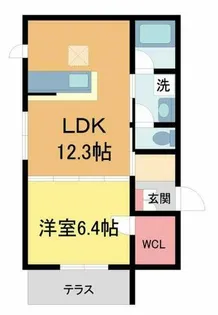 コンフォート池田室町【1階】の間取り