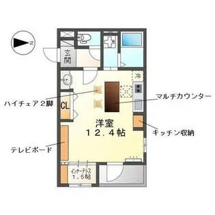 トウリ ルームズ徳川東【3階】の間取り