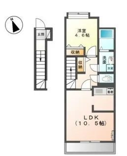 兵庫県宝塚市小浜3丁目【アパート】の間取り