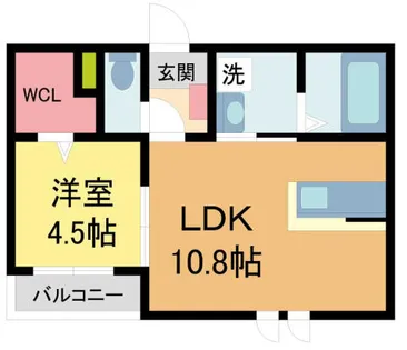 ヘーベルメゾン小松北町【206号室】の間取り