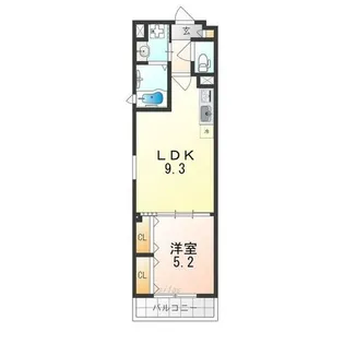 クリエオーレ南上町【1階】の間取り