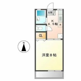 フロリカウラⅠ【2階】の間取り