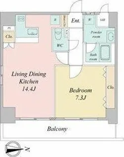 BSレジデンス栄(旧グランルージュ栄)【8階】の間取り