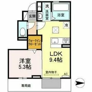 プレジール(北区)【2階】の間取り