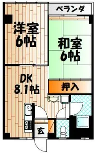 第12小倉三萩野IR. BLD【1019号室】の間取り
