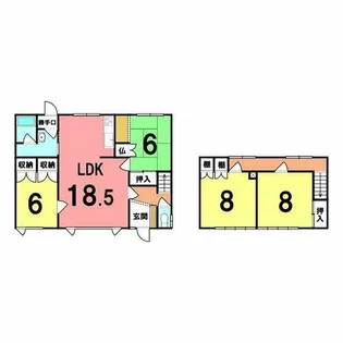 北海道室蘭市小橋内町1丁目【一戸建】の間取り