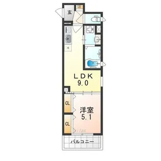 クリエオーレ南上町【2階】の間取り