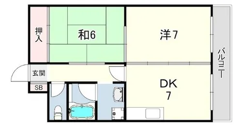 サンヒルズ西灘【2階】の間取り