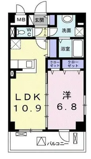 ホワイト塚本【2階】の間取り